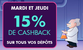 Bonus casino Madnix : 15% CashBack