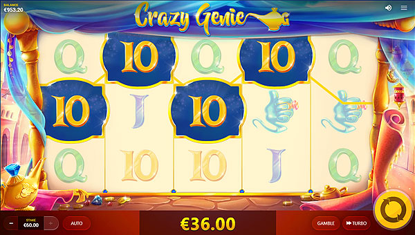 Gagner argent réel jeu de casino Crazy Genie