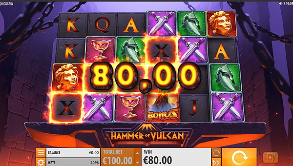 Hammer of Vulcain, une machine à sous vidéo avec de nombreux bonus de casino !