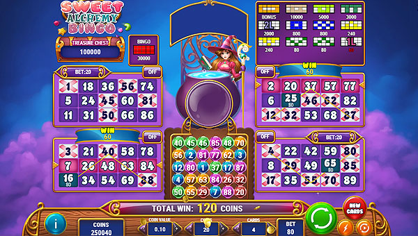 Jeu de Bingo Play'n Go Sweet Alchemy