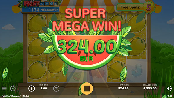 Jackpot facile avec la machine à sous Fruit Shop Megaways