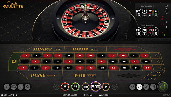 Play French Roulette online