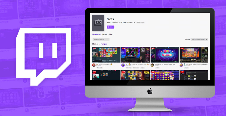 La rubrique SLOTS sur Twitch, très populaire