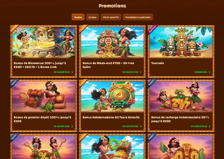 Promotion Tiki Casino