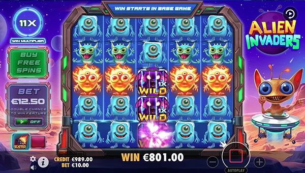 Gameplay machine à sous Alien Invaders de Pragmatic Play