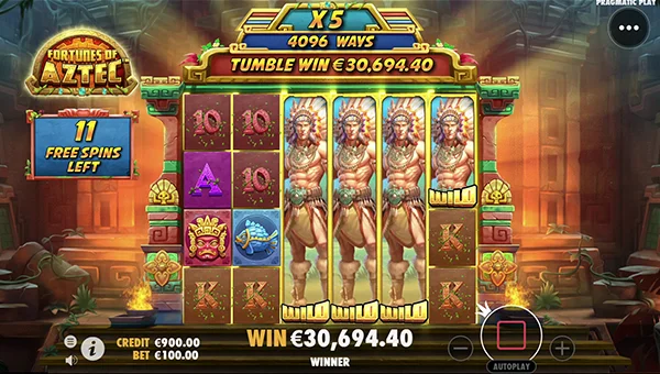 Gameplay machine à sous casino Fortunes of Aztec
